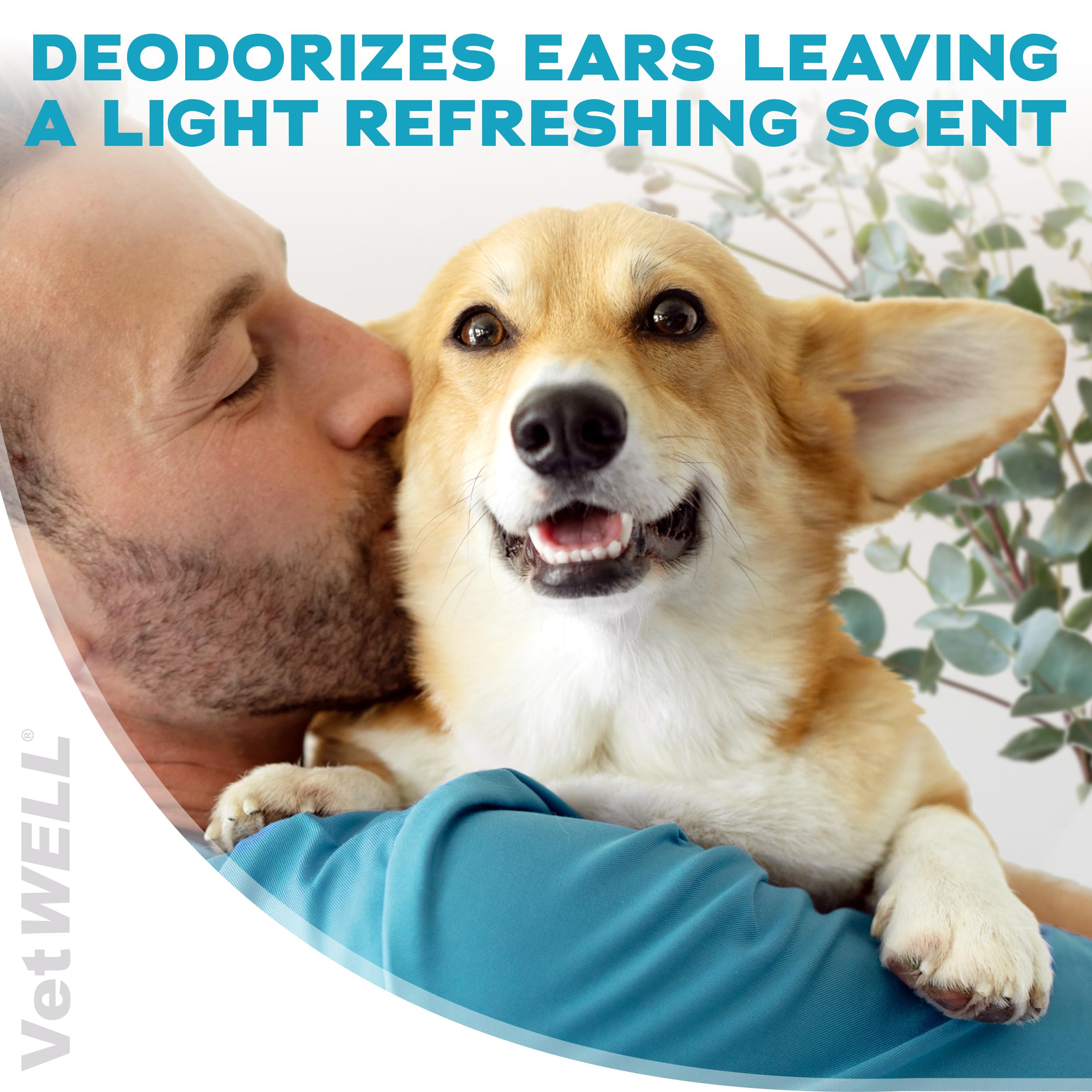 VetWELL EarWELL wipes help deodorize ears and reduce odor during grooming.