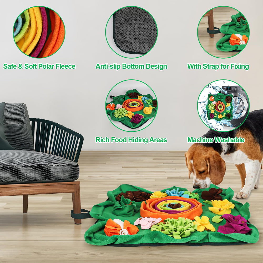 Vextronic Snuffle Mat non-slip bottom keeps mat steady during sniffing games