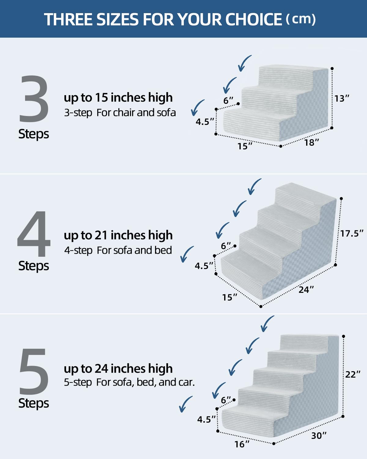 Vfrog dog stairs washable cover shows easy cleaning after use.