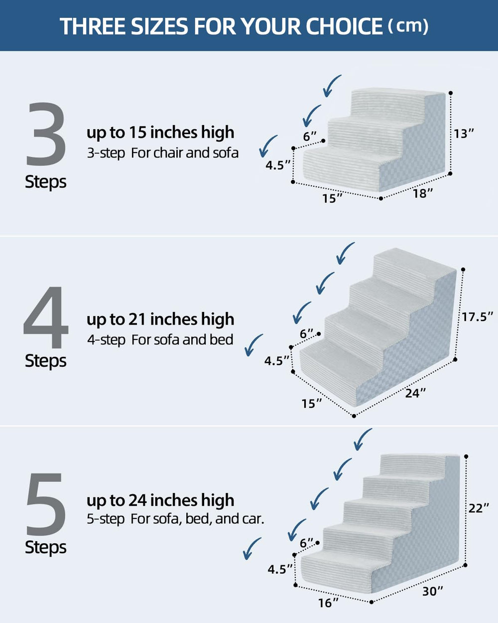 Vfrog dog stairs washable cover shows easy cleaning after use.