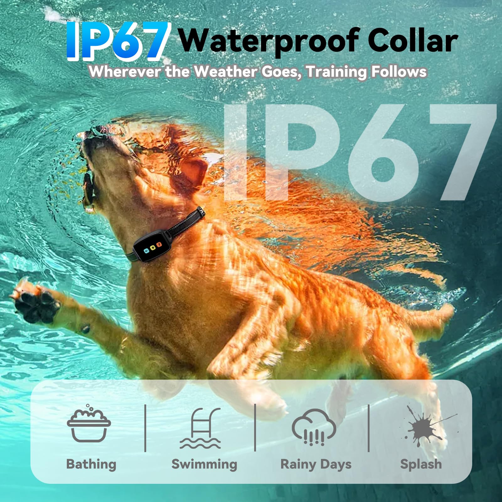 VGIUB adjustable collar fits small to large dogs for versatile training.