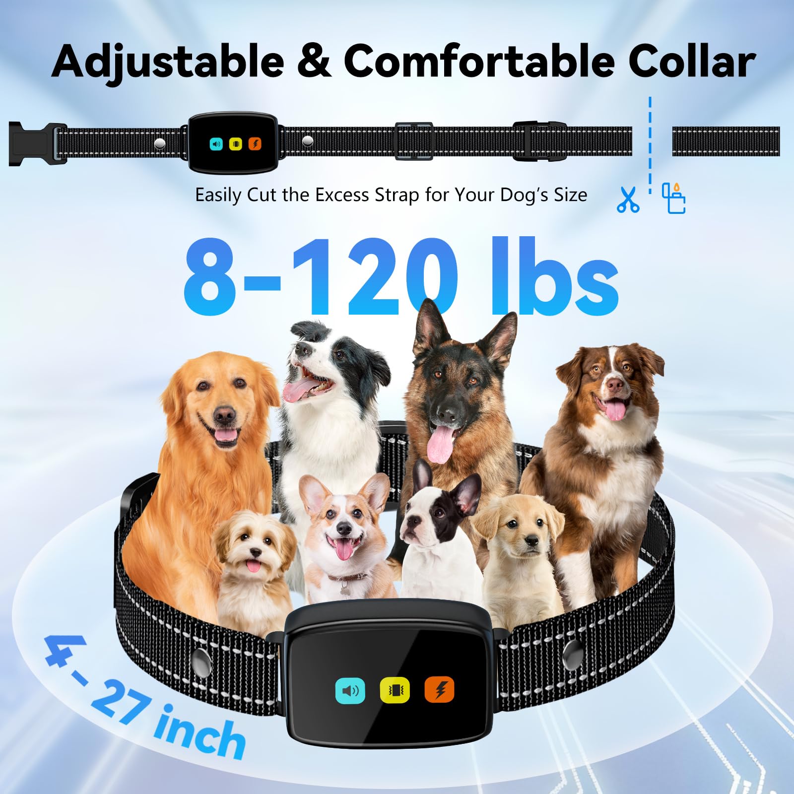 VGIUB rechargeable collar and remote with fast USB charging for travel-ready training.