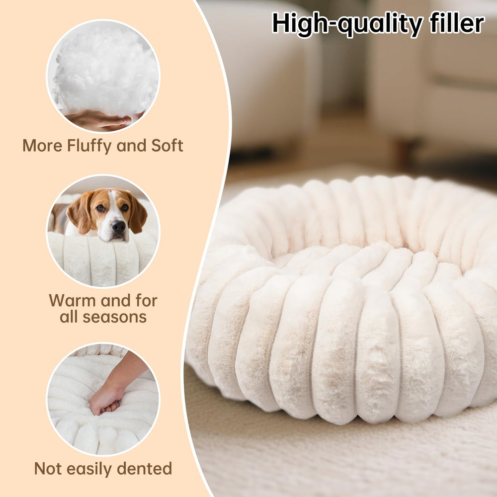 Vhen When Donut Bed features extra-fill padding for durable comfort.