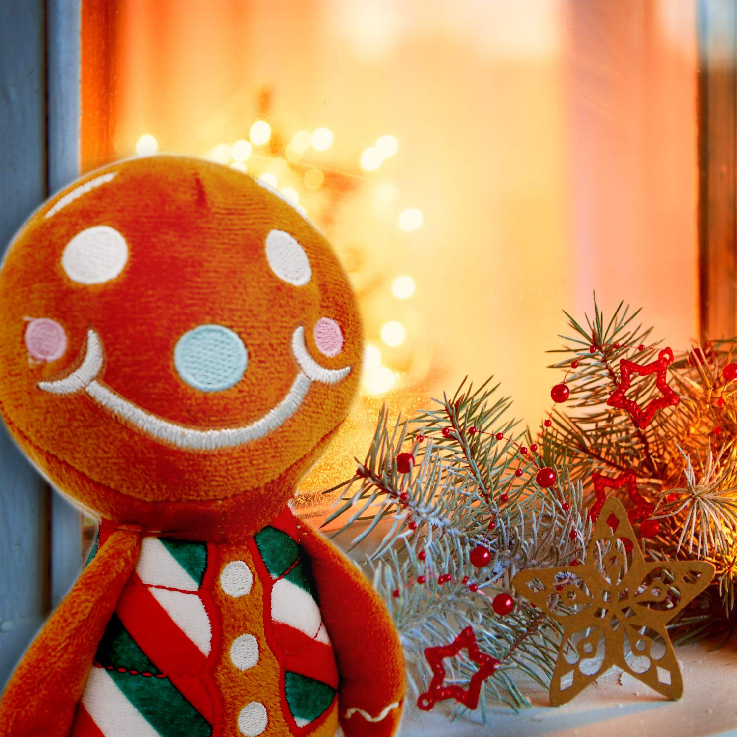 Vicarko dog toy nestled in holiday stockings scene for gifting and play