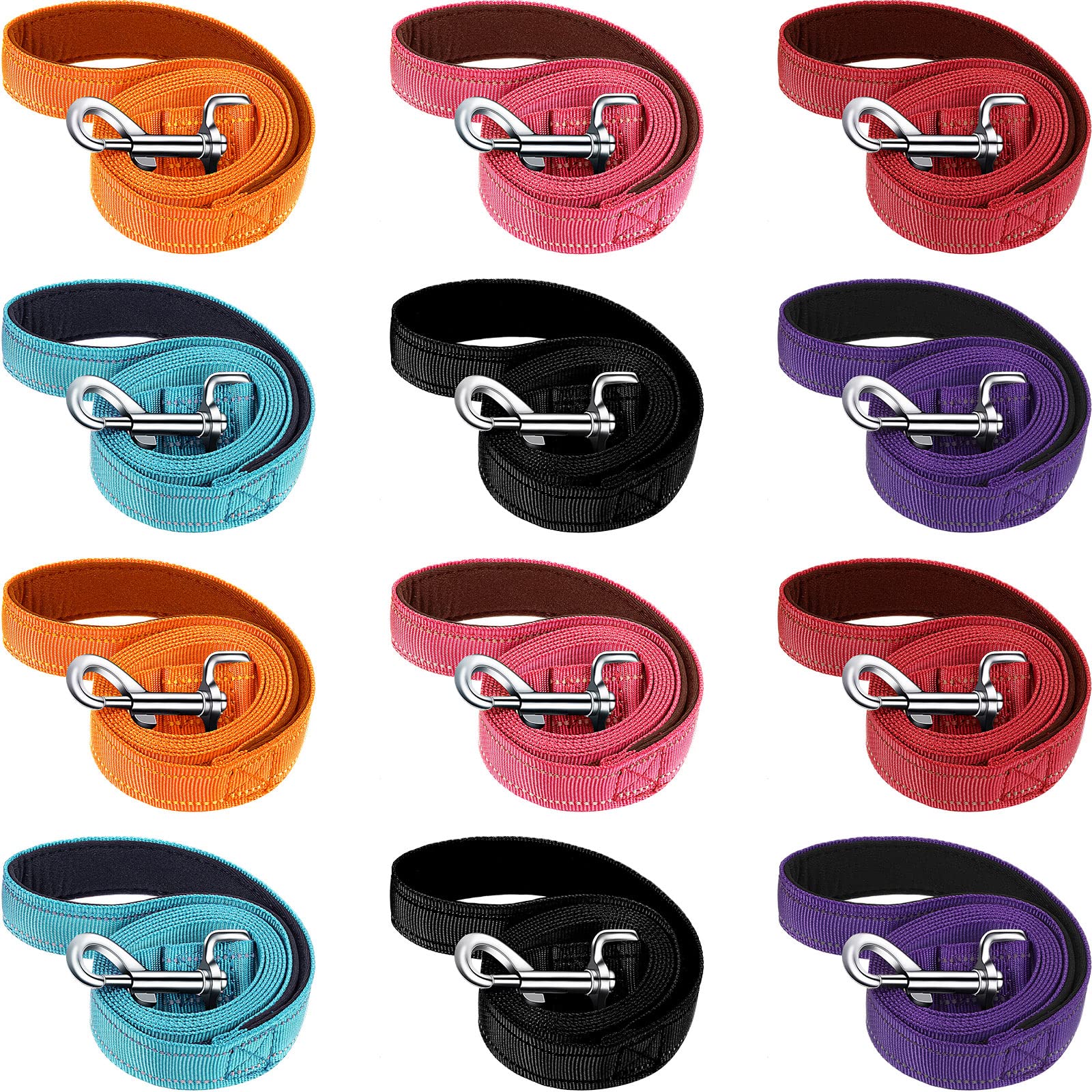 Vicenpal double-sided reflective dog leash shows night visibility for safe walking