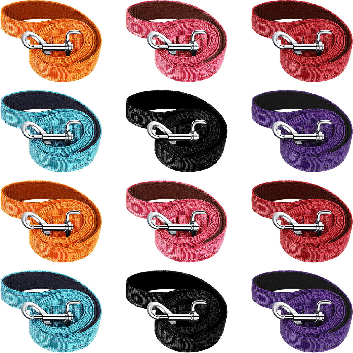 Vicenpal double-sided reflective dog leash shows night visibility for safe walking