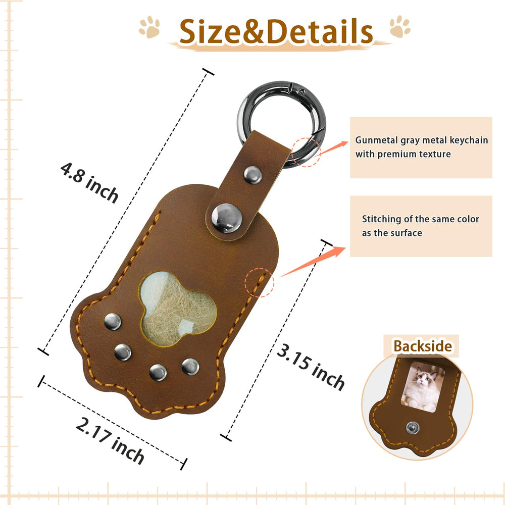 VICHERIA pet memorial keychain attaches to keys and bags – versatile memorial.