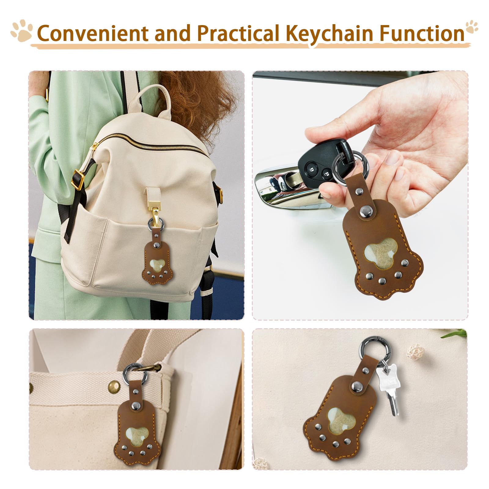 VICHERIA pet memorial keychain compact size – lightweight daily carry.