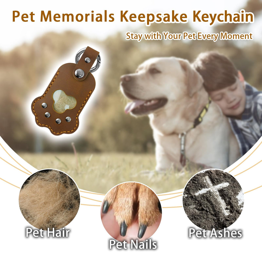 VICHERIA pet memorial keychain fur and photo slot – preserves memories securely.