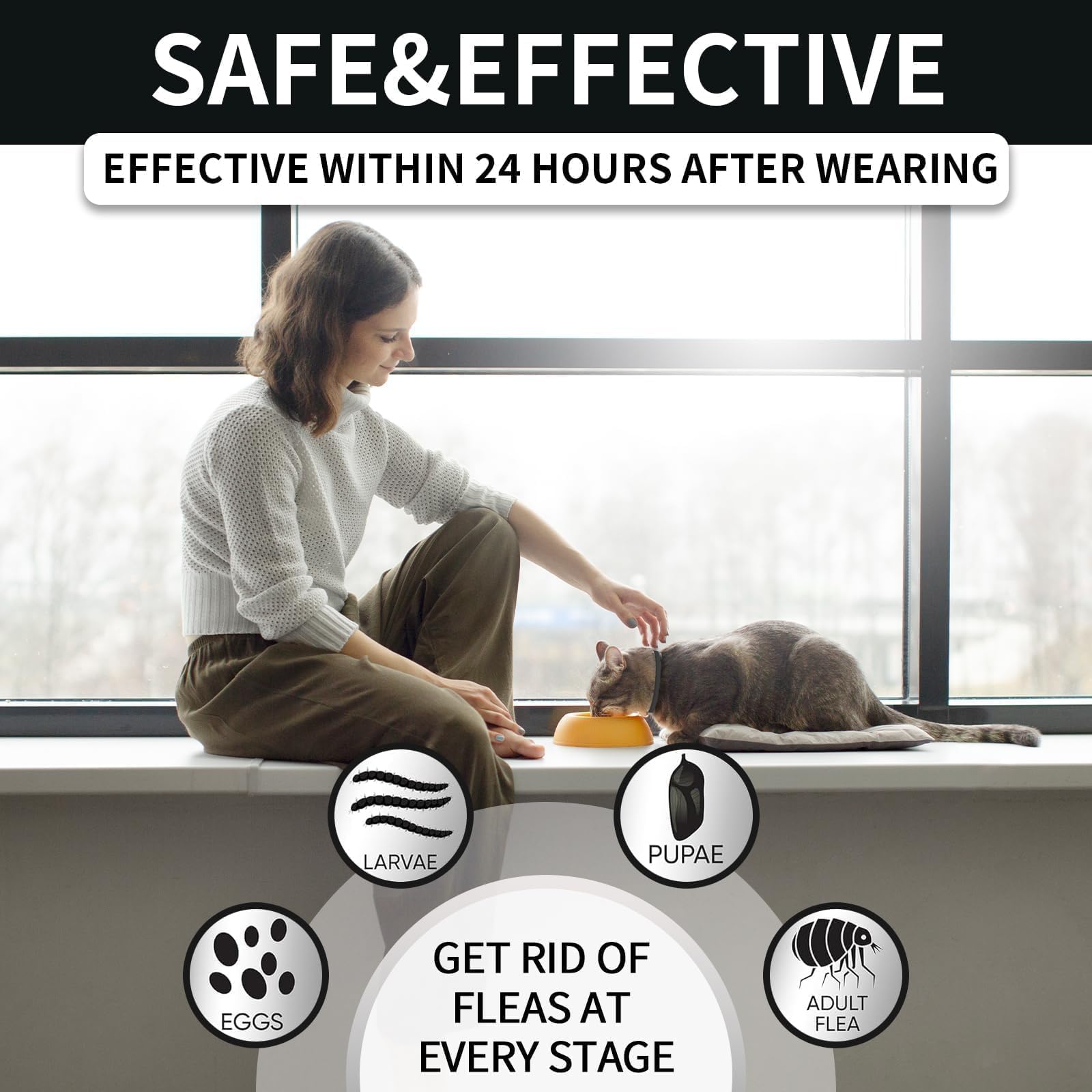 VICSOM adjustable cat collar fits up to 18.8 inches for most cats.