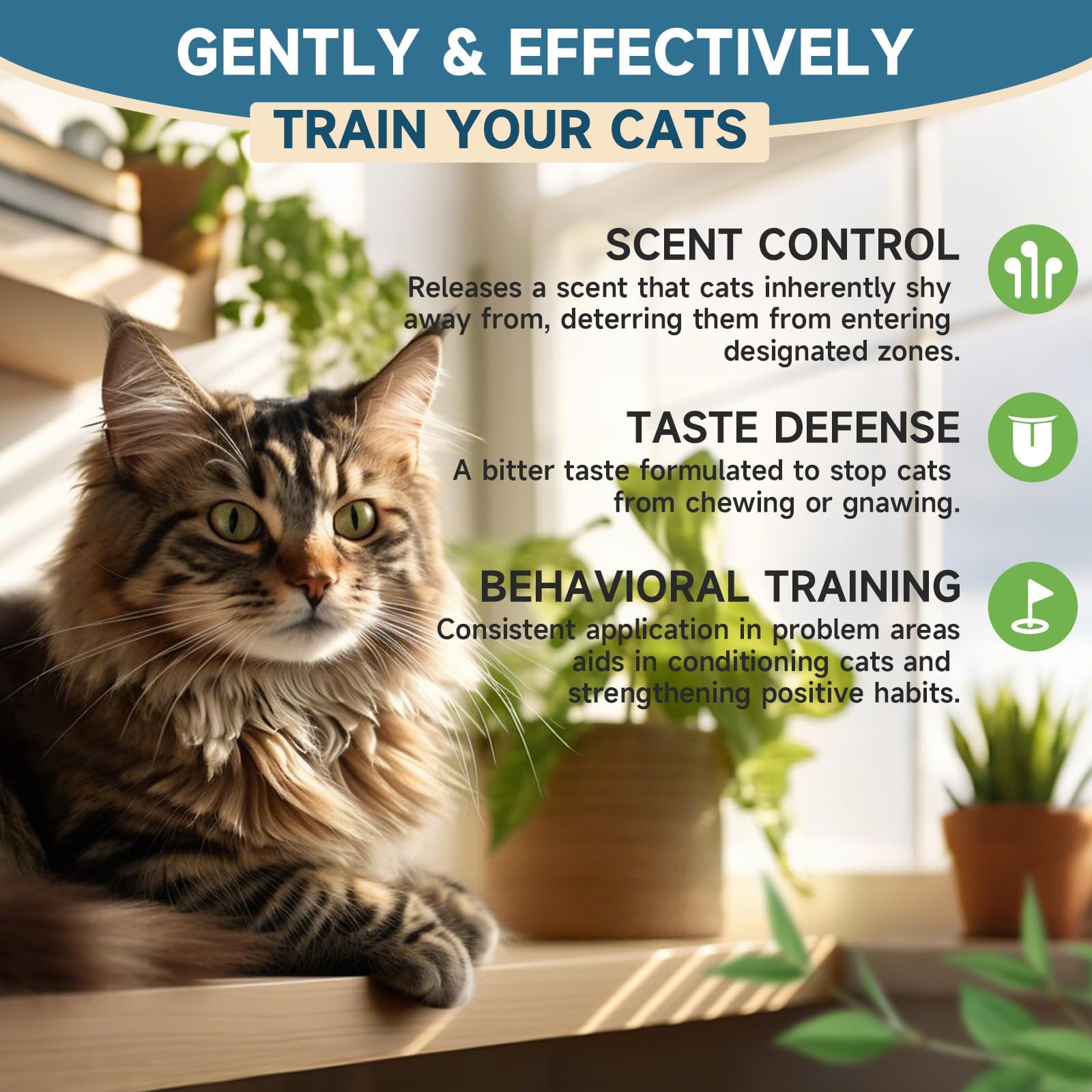 VICSOM Cat Deterrent Spray suitable for indoor use on plants