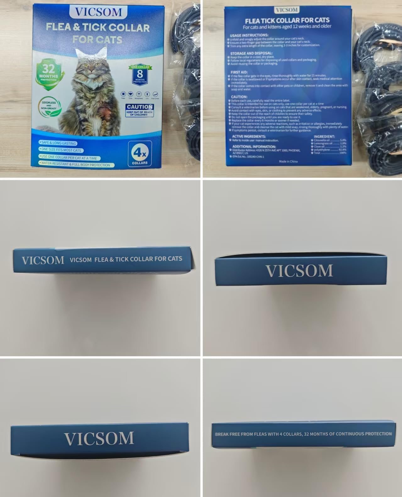 VICSOM flea collar set provides up to 32 months protection