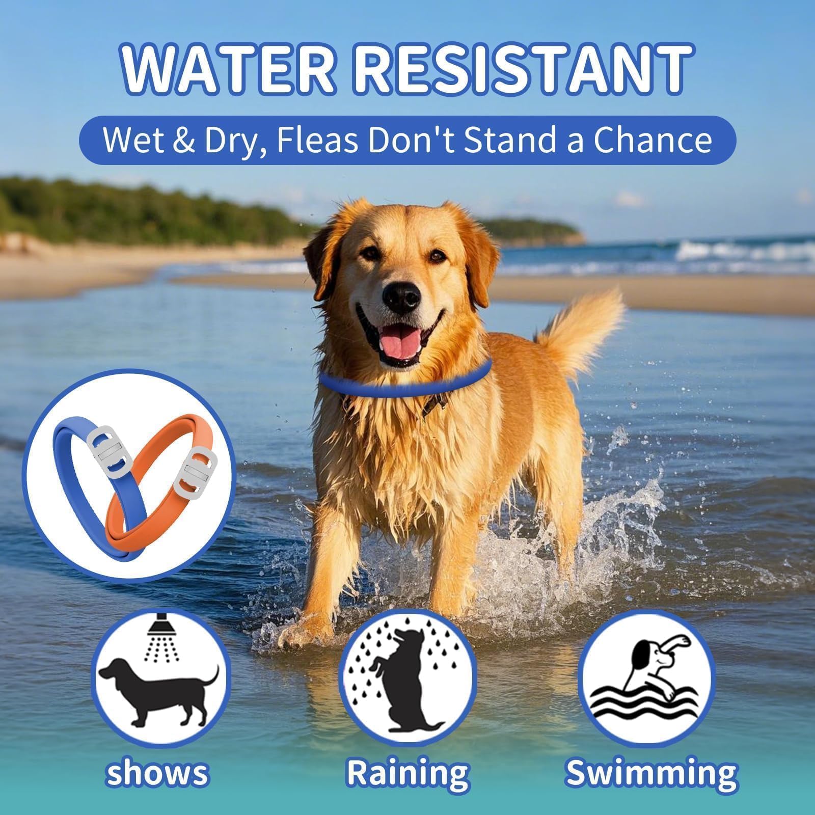 VICSOM safe, non-greasy dog collar with soft edges reduces irritation during wear.