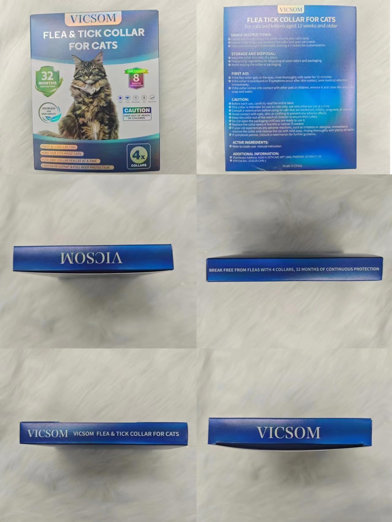VICSOM flea collar for cats offers natural prevention and quick protection.