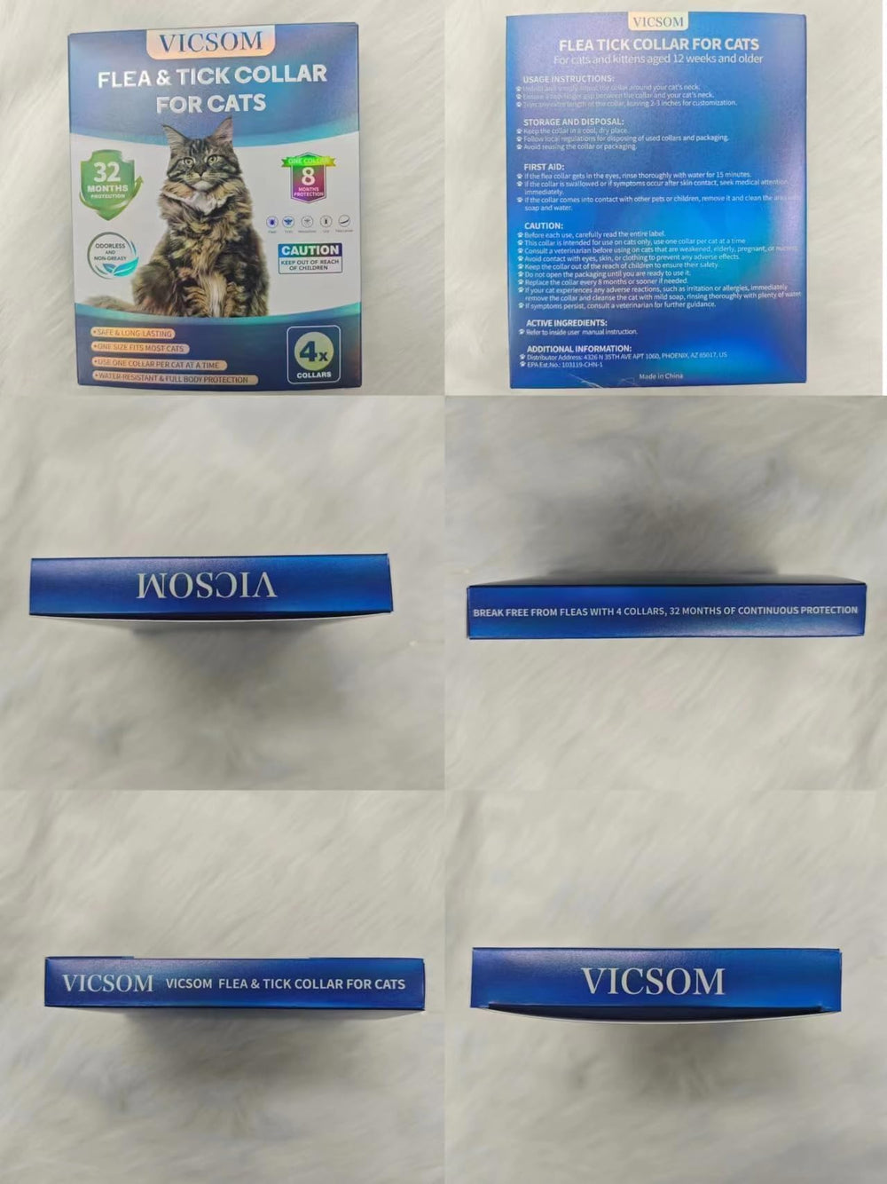 VICSOM flea collar for cats offers natural prevention and quick protection.