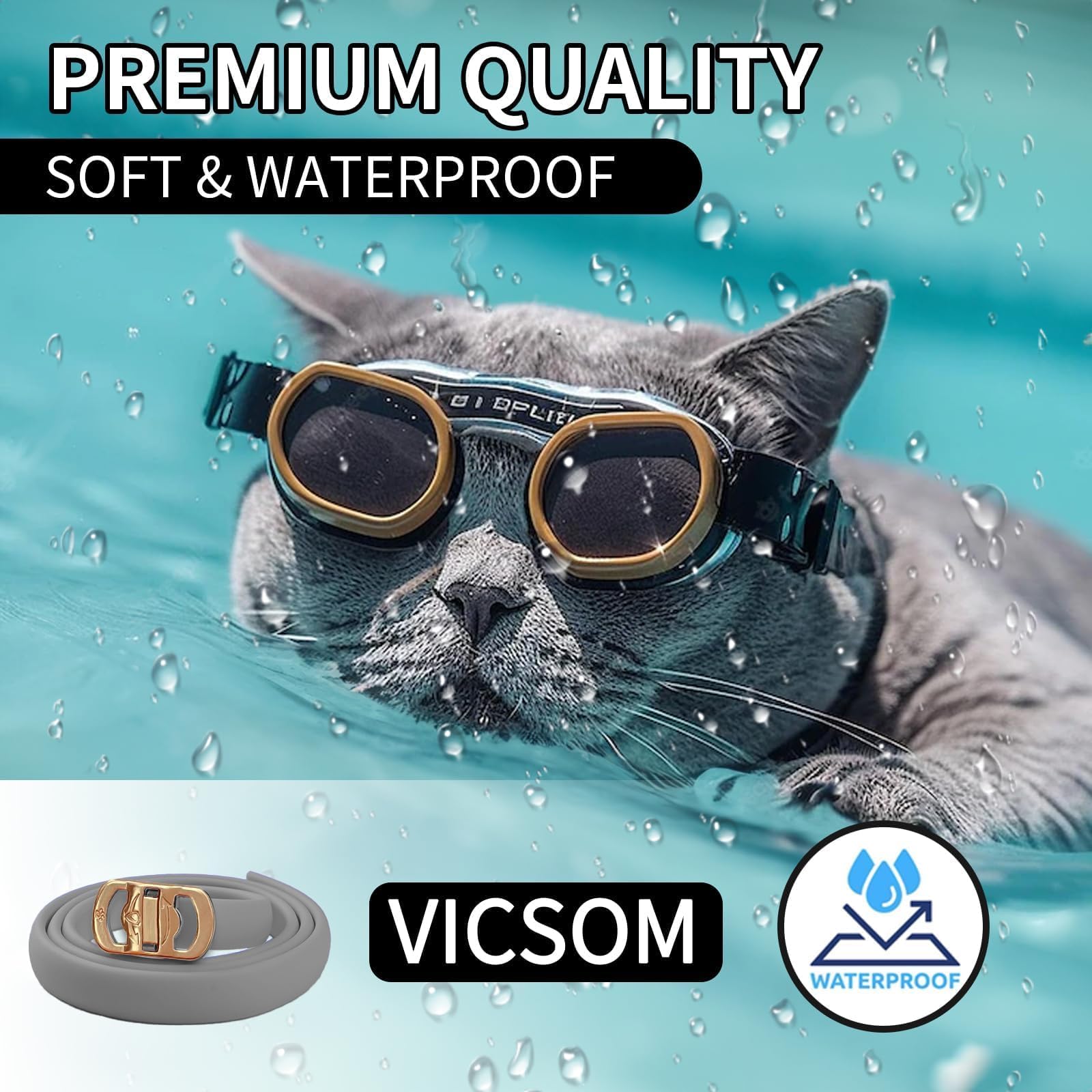 VICSOM flea collar helps deter fleas, ticks, and other pests.