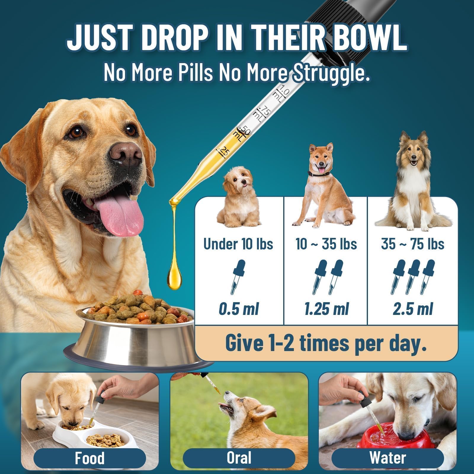 VICSOM immune support dog liquid emphasizes long term wellness with plant actives