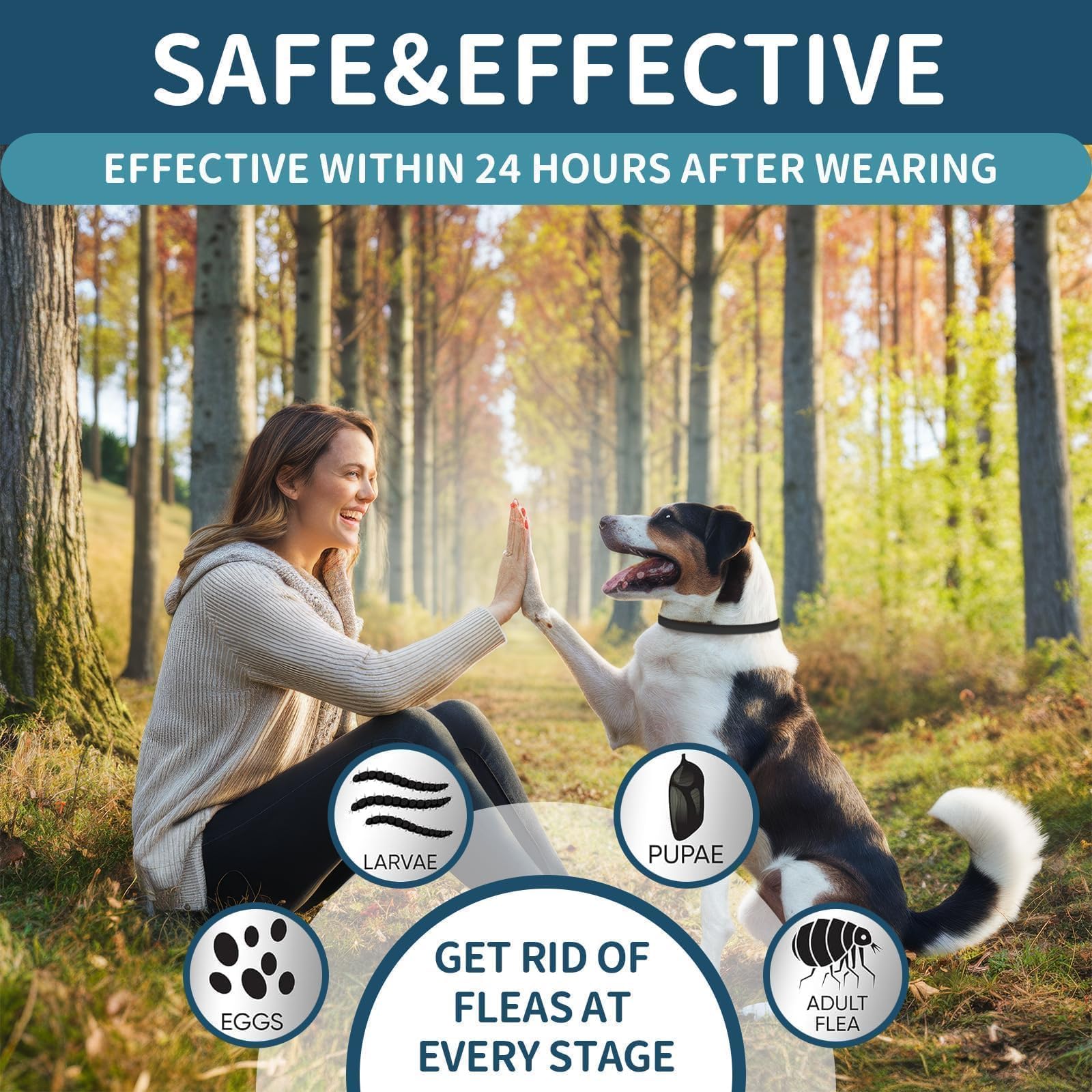 VICSOM waterproof dog collar for active outdoor use