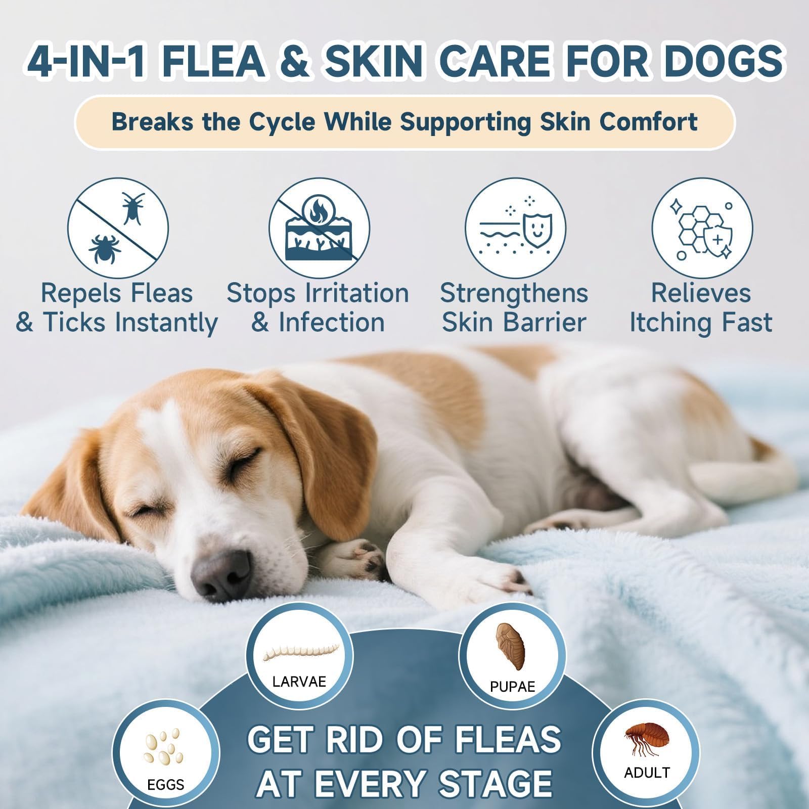 VICSOM waterproof topical treatment applied on a dog's neck area