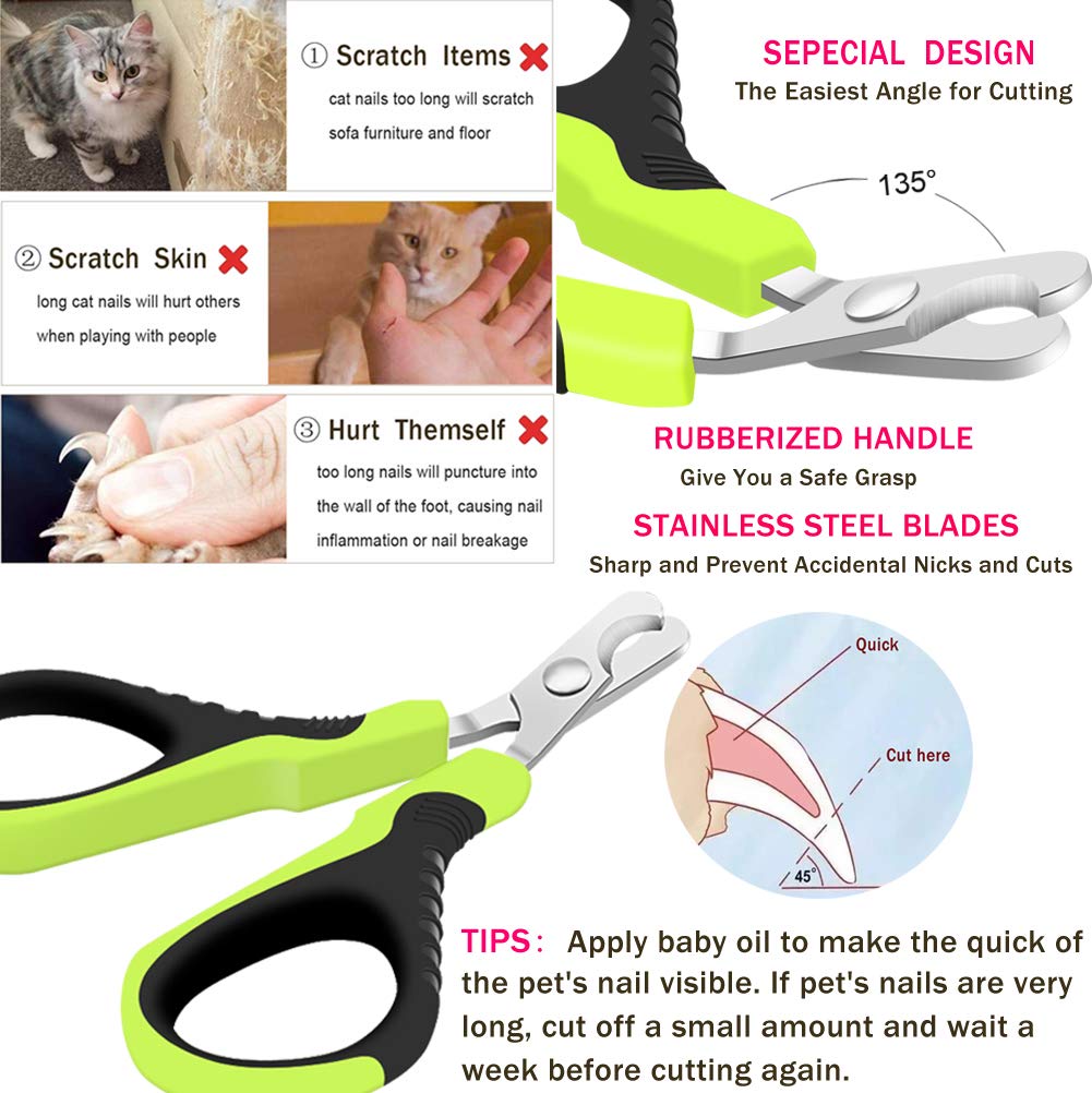 VICTHY cat nail clippers with angled blades enable precise grooming