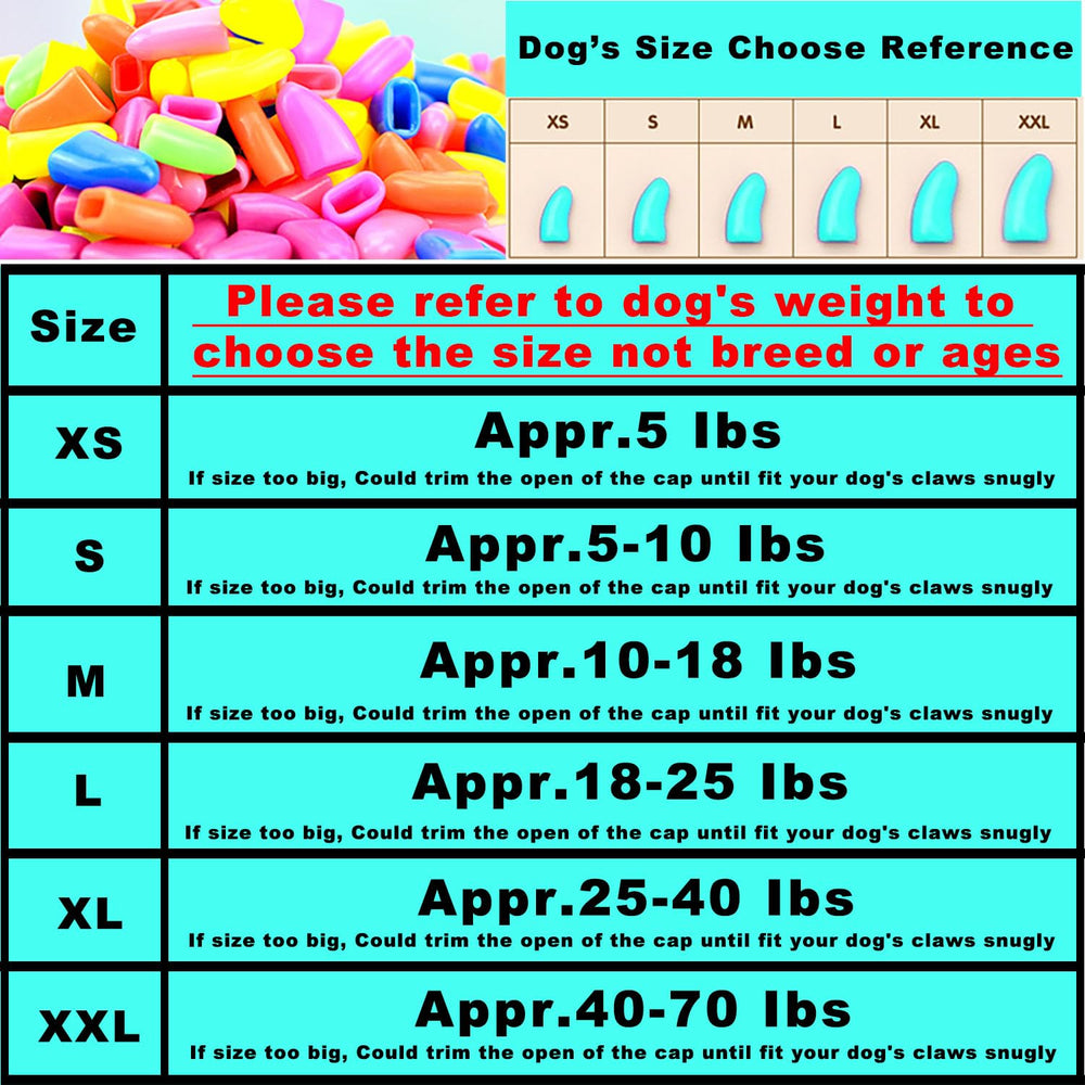 VICTHY size chart image helps select correct fit by dog weight for comfortable wear