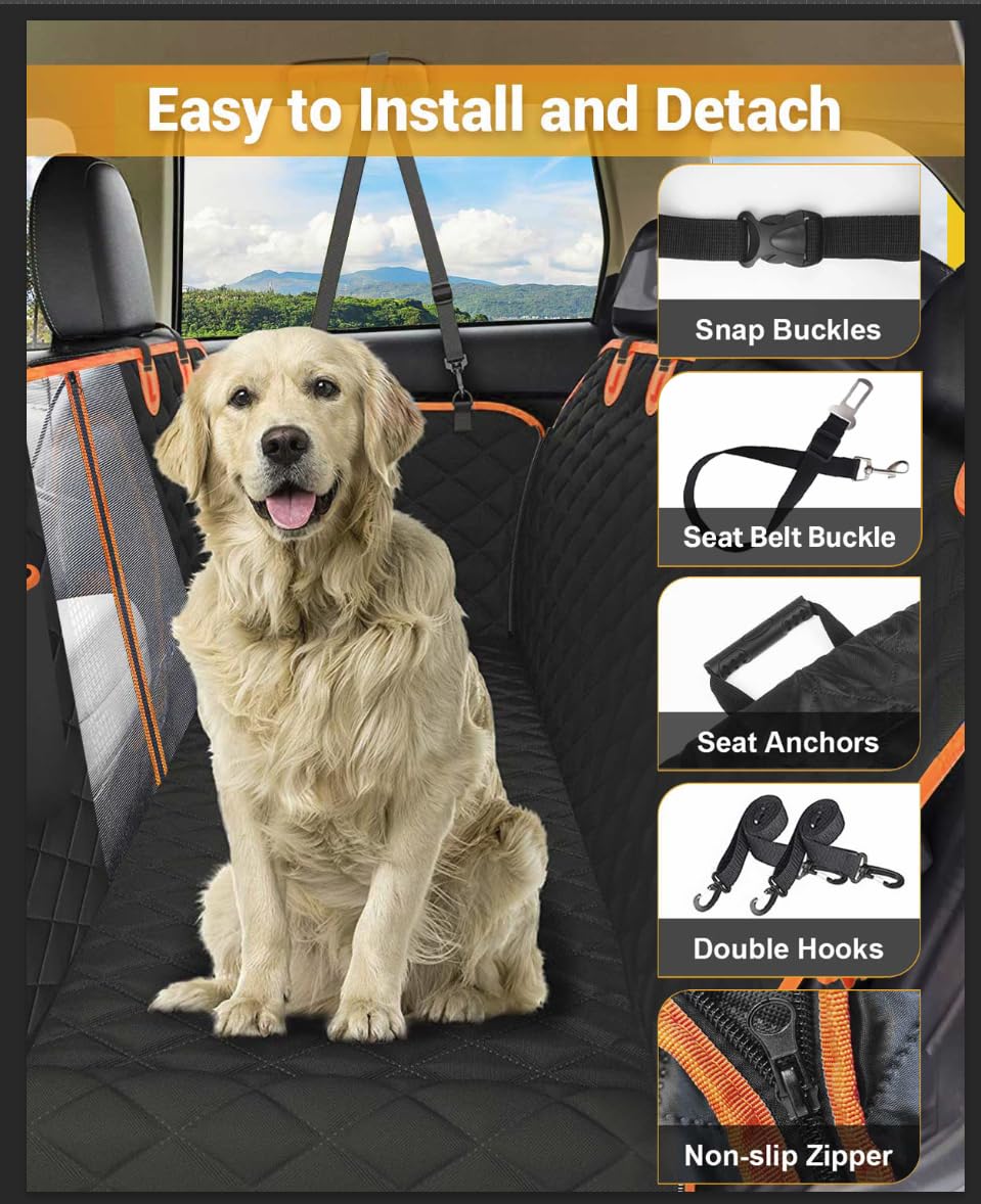 Victoper mesh window keeps you and your dog connected during rides.