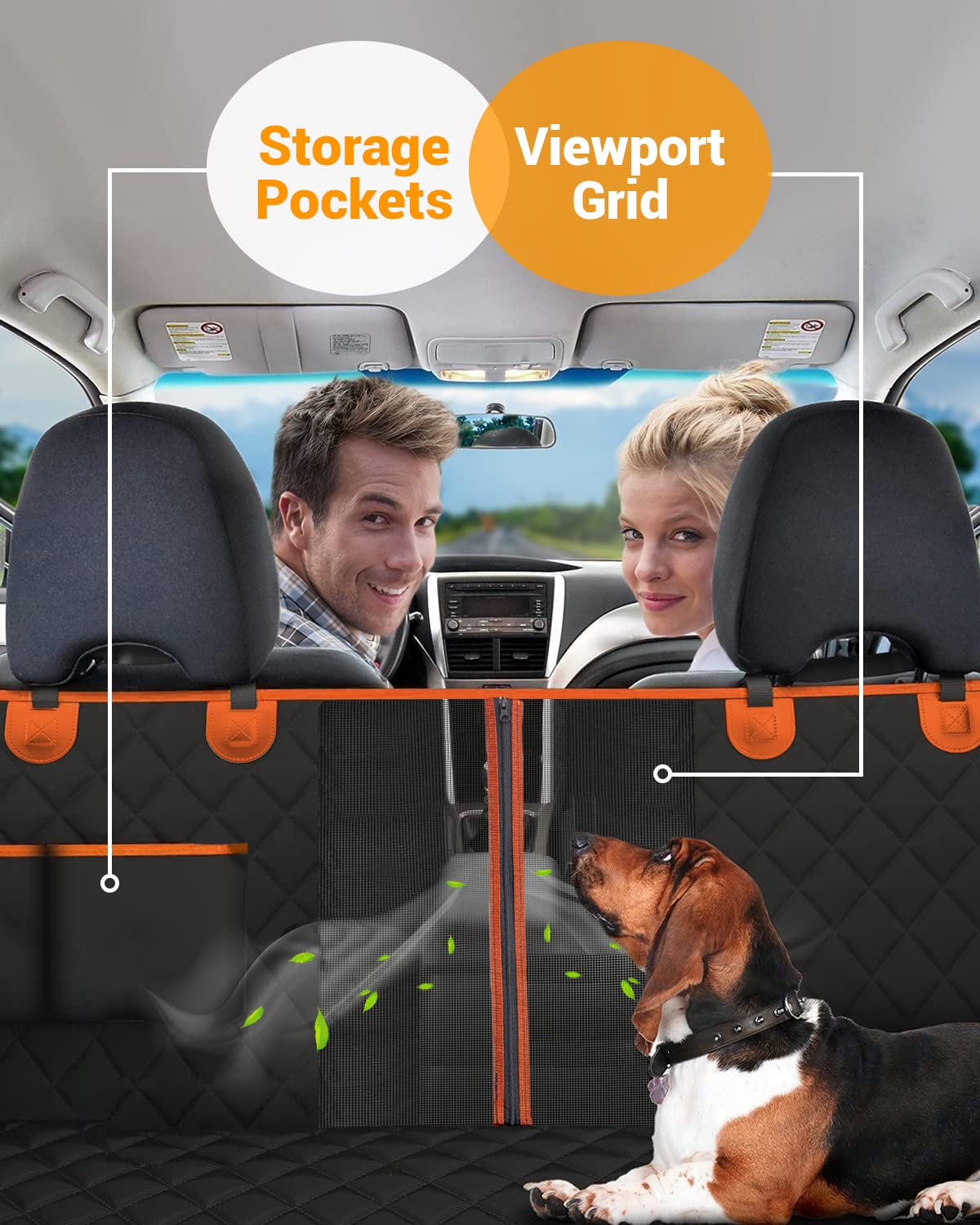 Victoper storage pocket holds leashes, treats, and toys within reach.