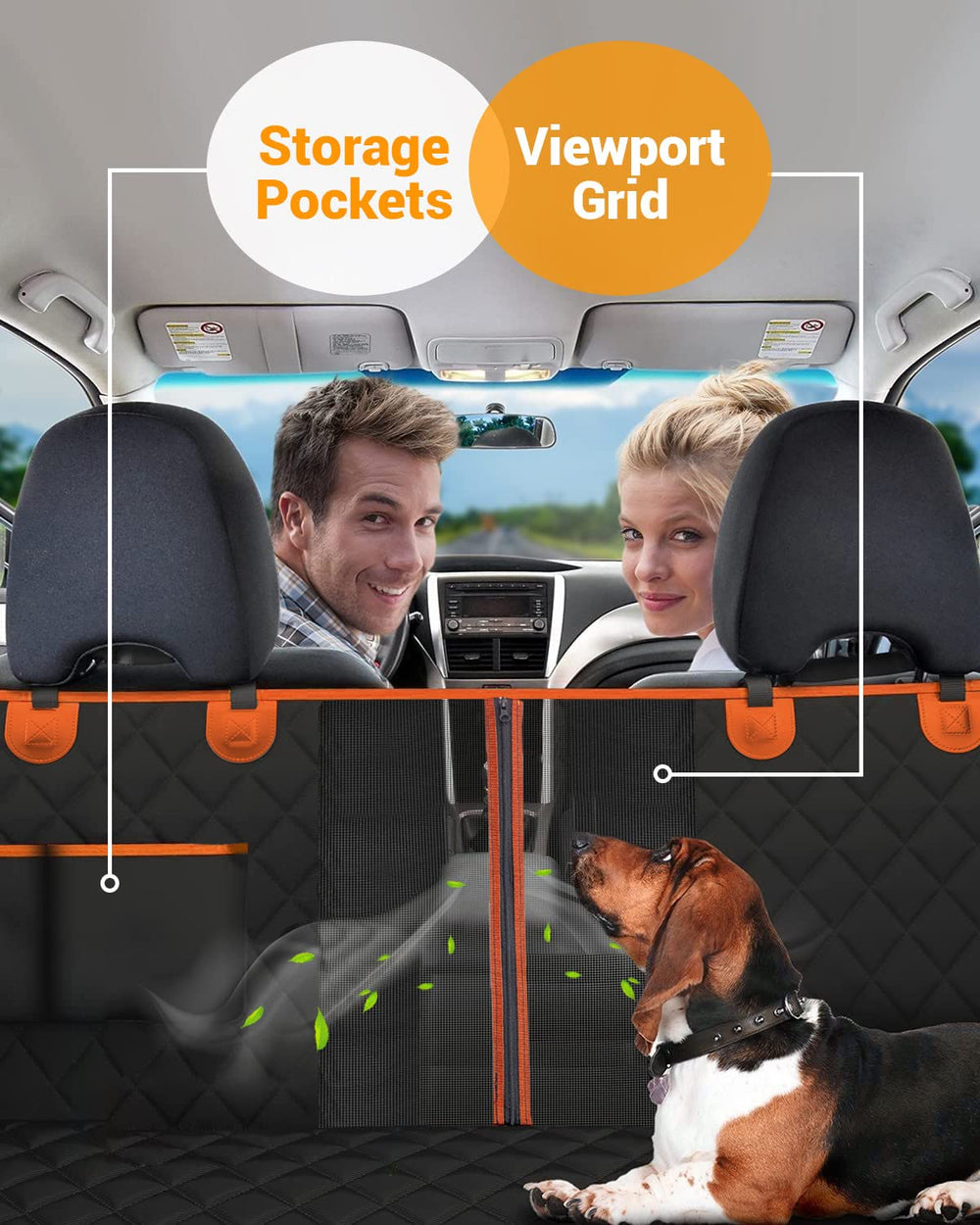 Victoper storage pocket holds leashes, treats, and toys within reach.