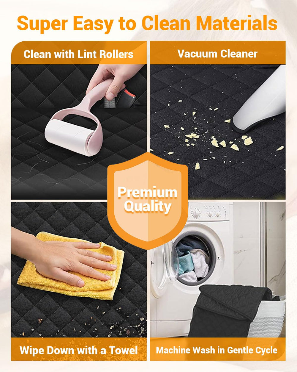 Victoper easy-clean durable material for quick mud and spill cleanup