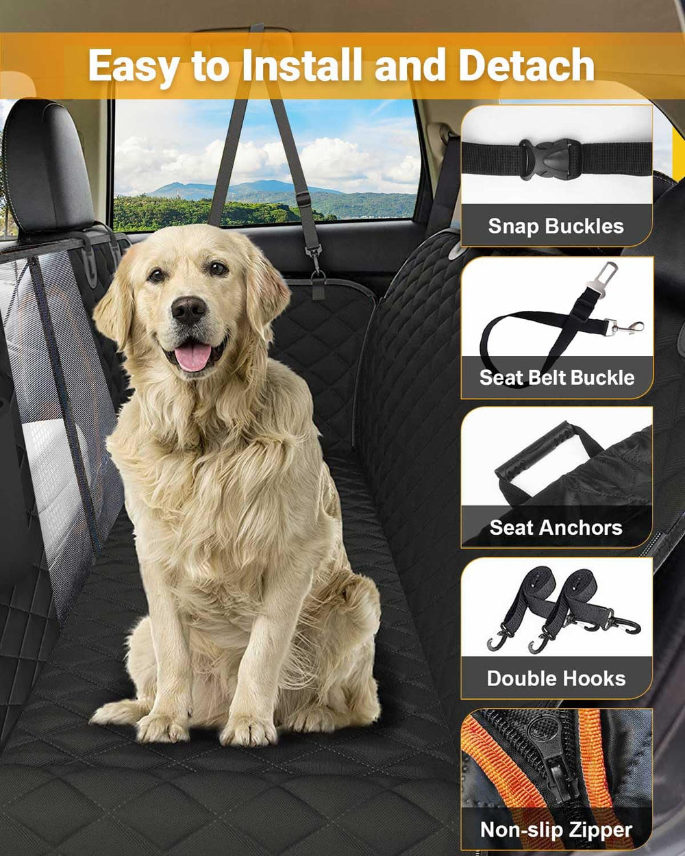 Victoper waterproof TPU layer prevents liquid from reaching the car seat