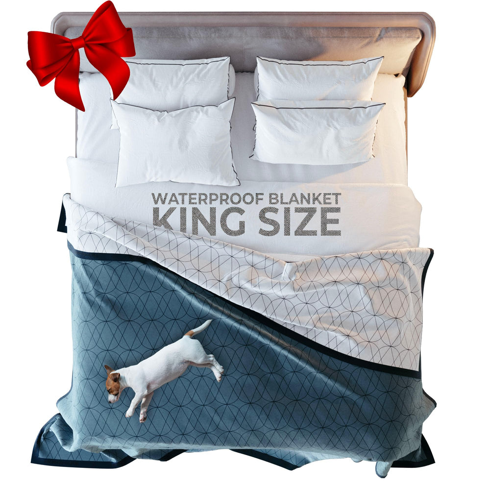 Victoria Orton waterproof dog blanket folded shows durable protection for beds and sofas