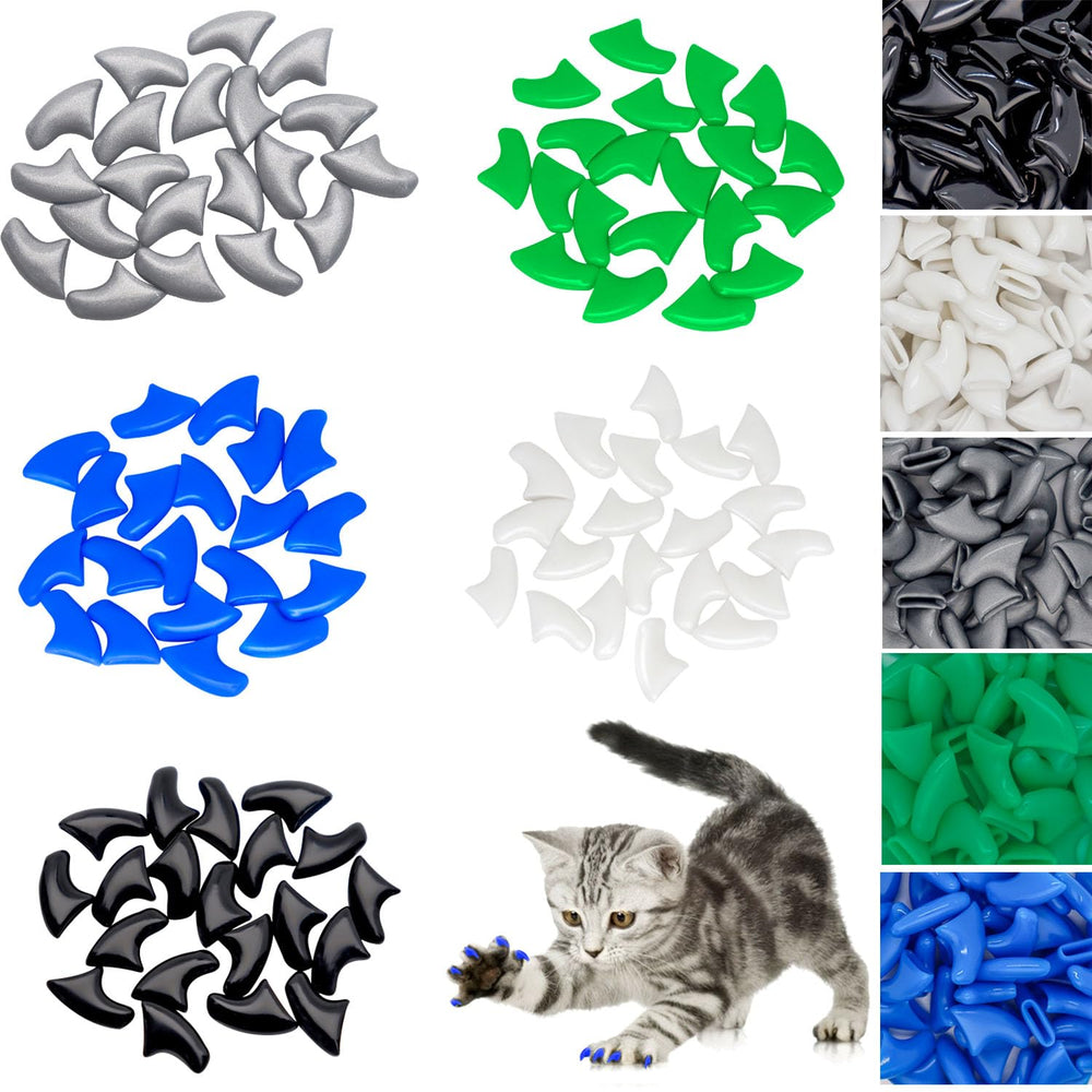 VICTHY 100pcs boy cat nail caps packaging showcases a complete kit for quick home fitting.