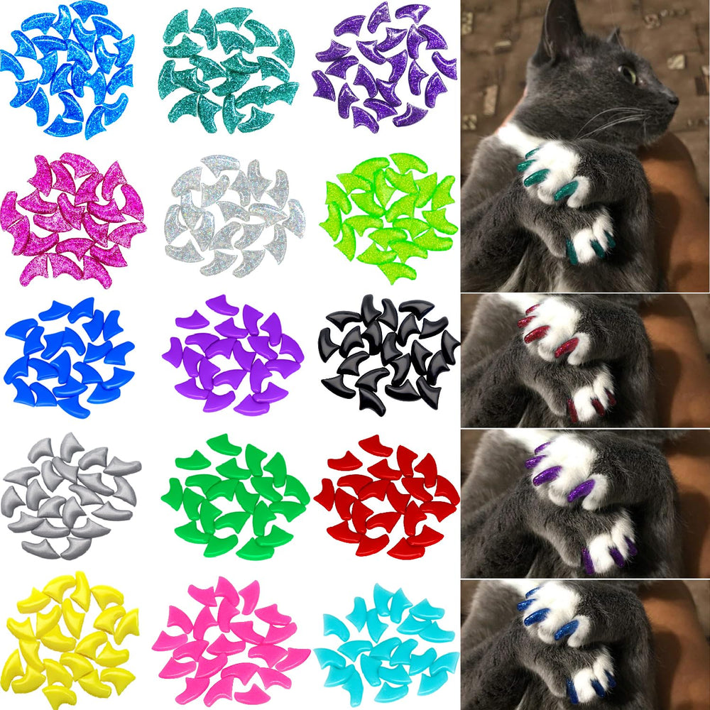 VICTHY cat nail caps packaging shows 160 pieces in vibrant colors for easy customization.
