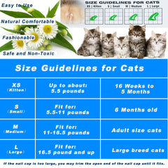 VICTHY XS size cat nail caps ideal for kittens and small paws.
