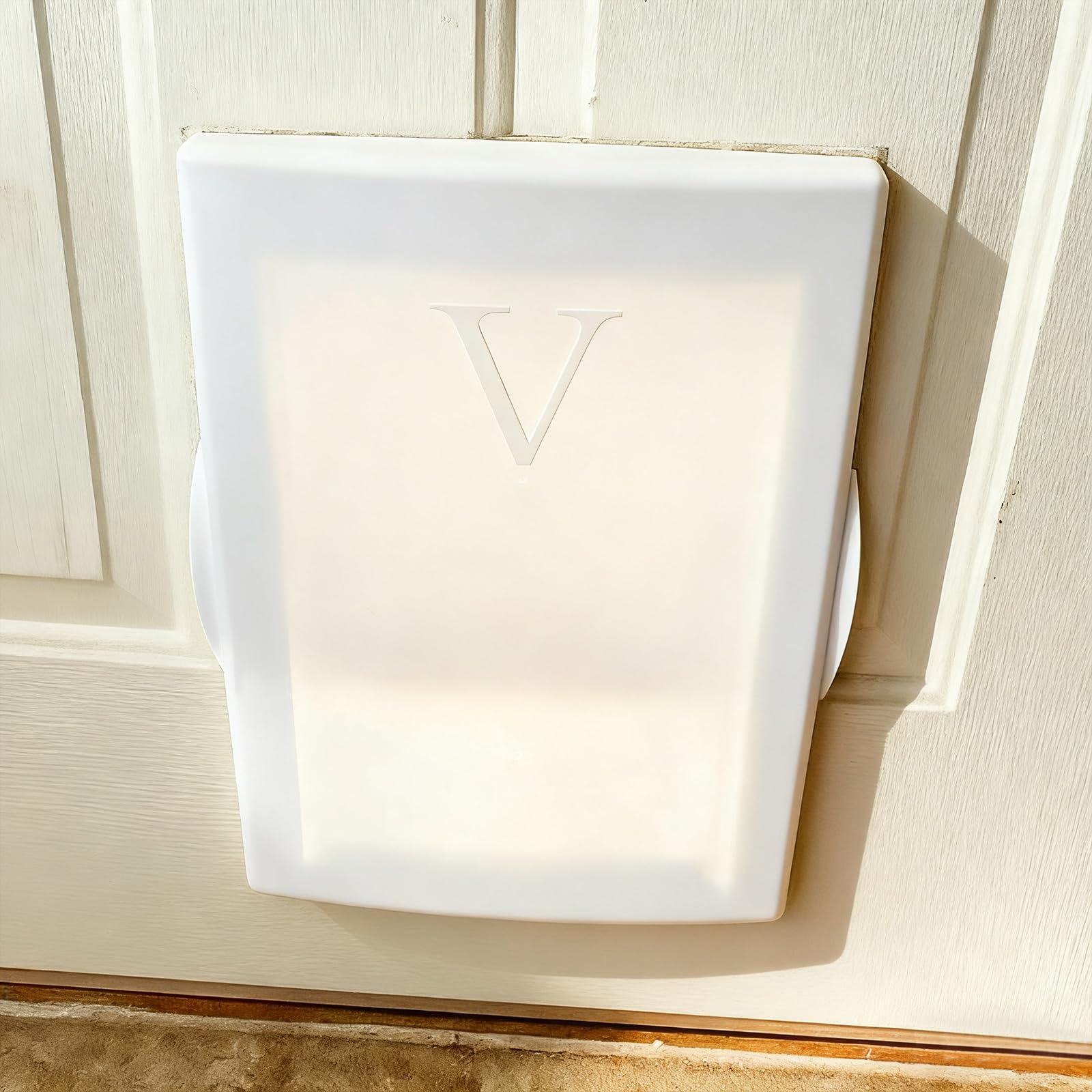 Viecam affordable white pet door panel emphasizes budget-friendly replacement.