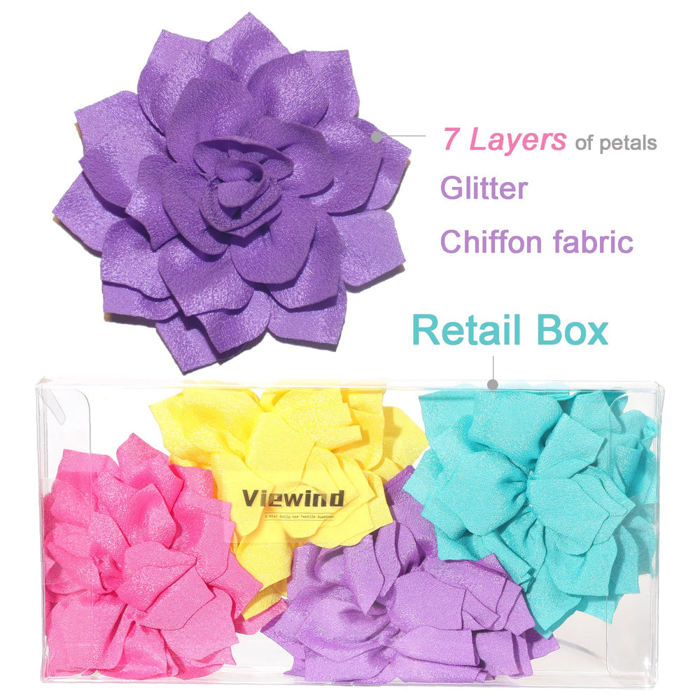 Viewind dog collar flowers on a pet demonstrating collar attachment