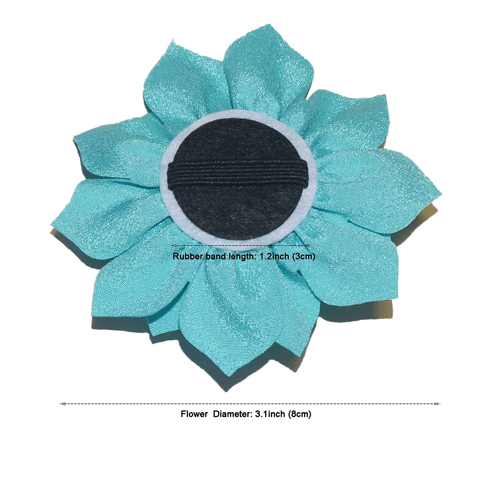 Viewind dog collar flowers purple closeup for versatile styling