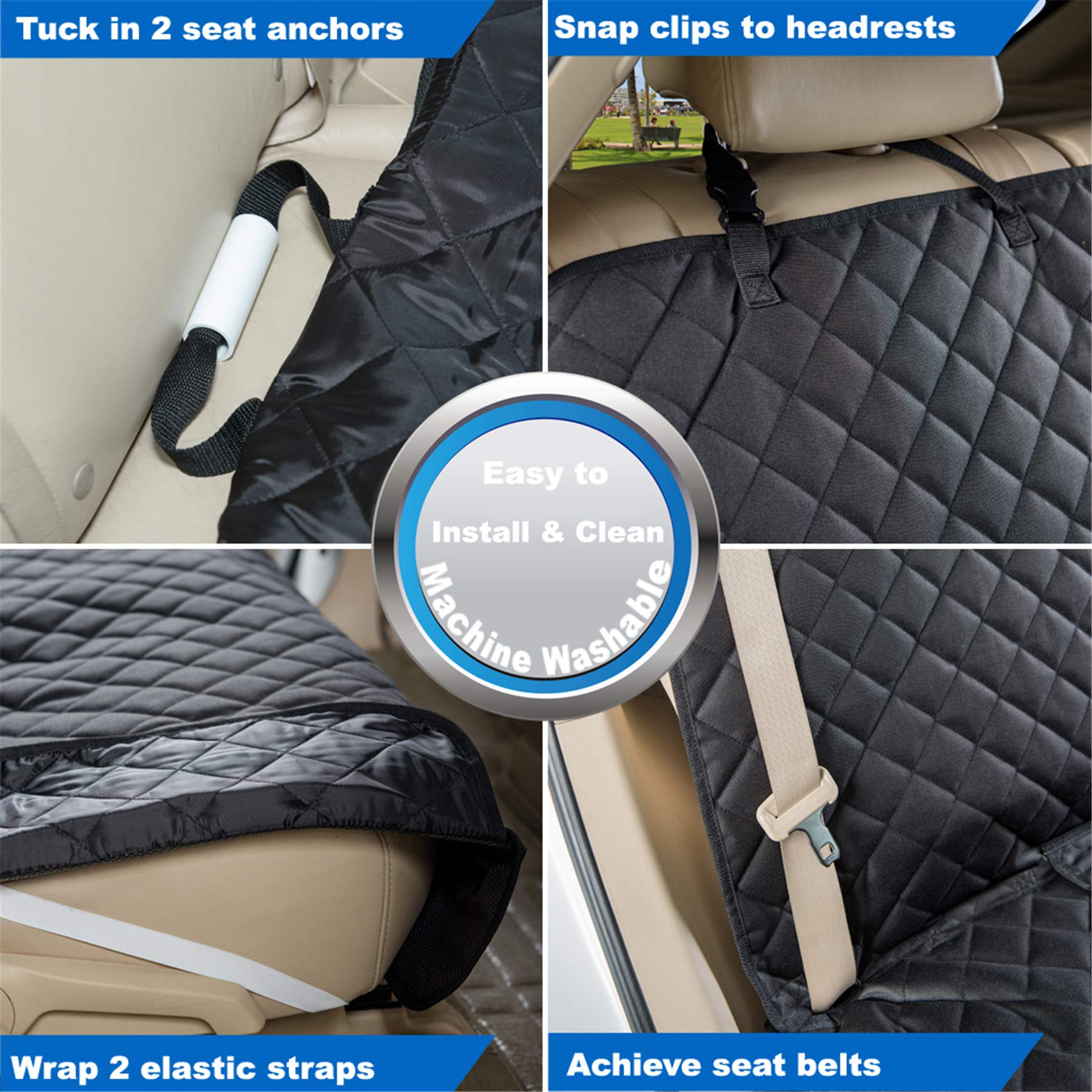 VIEWPETS bench seat cover side flaps provide extra edge protection
