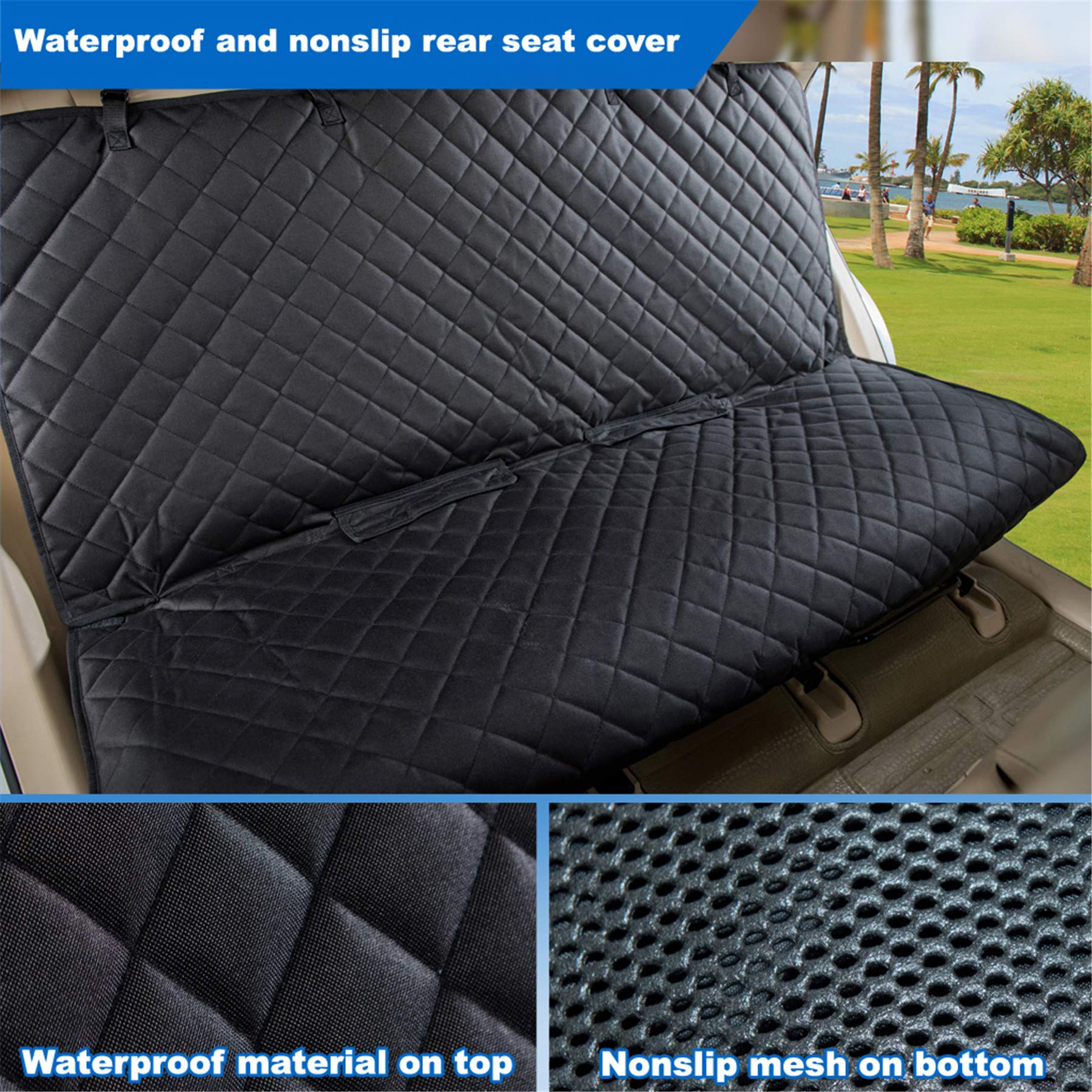 VIEWPETS bench seat cover universal fit 49x56 inches for most vehicles