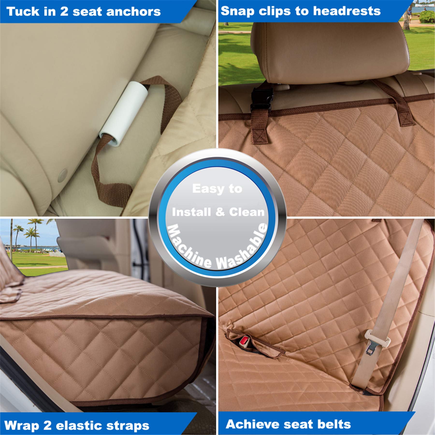 VIEWPETS travel dog car seat cover protects against fur and spills