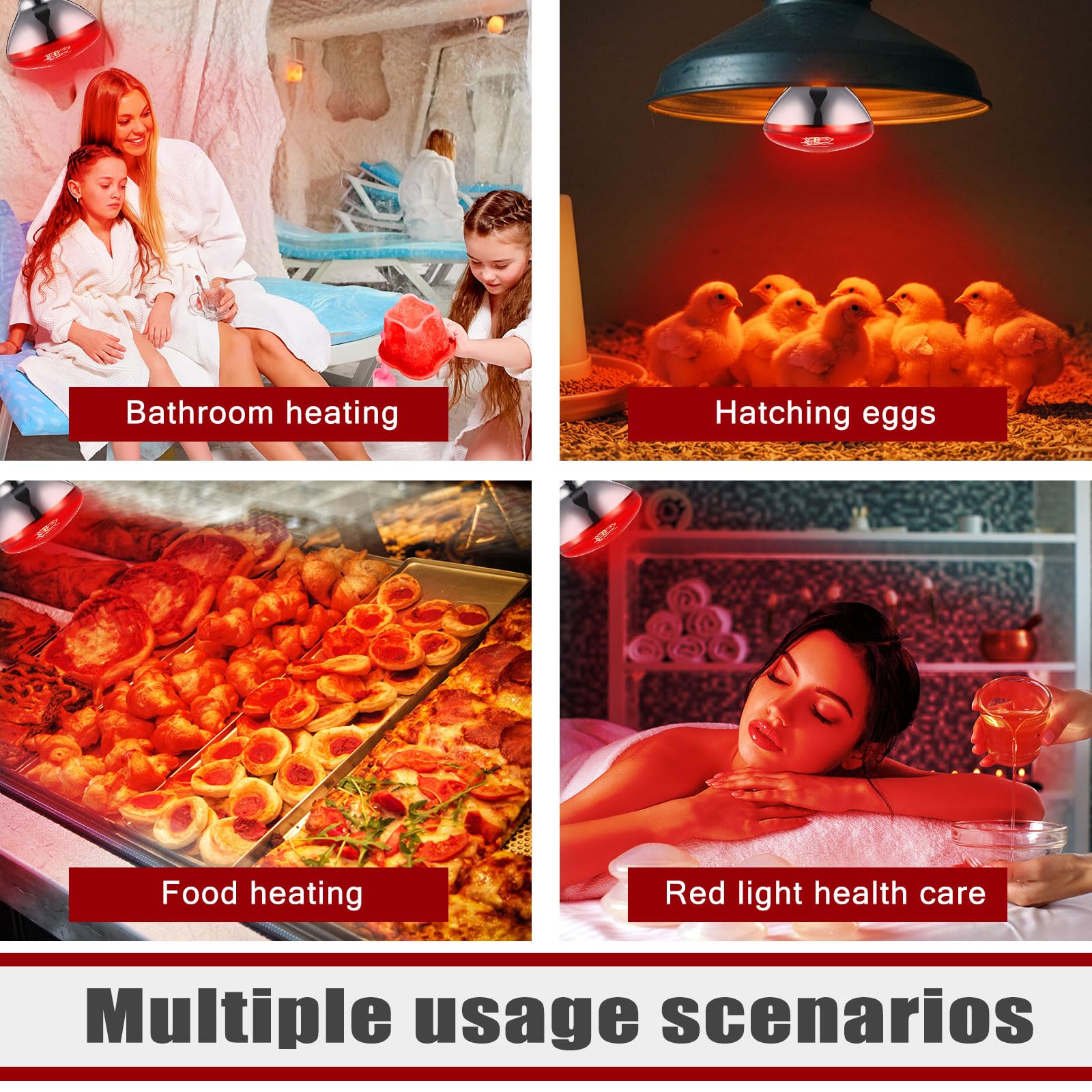 VIHOSE long-life heat lamp keeps spaces comfortable with consistent warmth