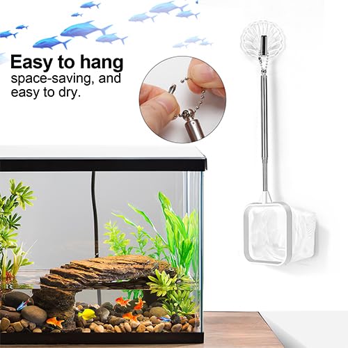 ViiWxx 2-pack white 3-inch aquarium net for shrimp care in small tanks