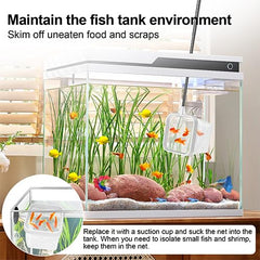 ViiWxx 2-pack white 3-inch aquarium net in betta tank for safe catching