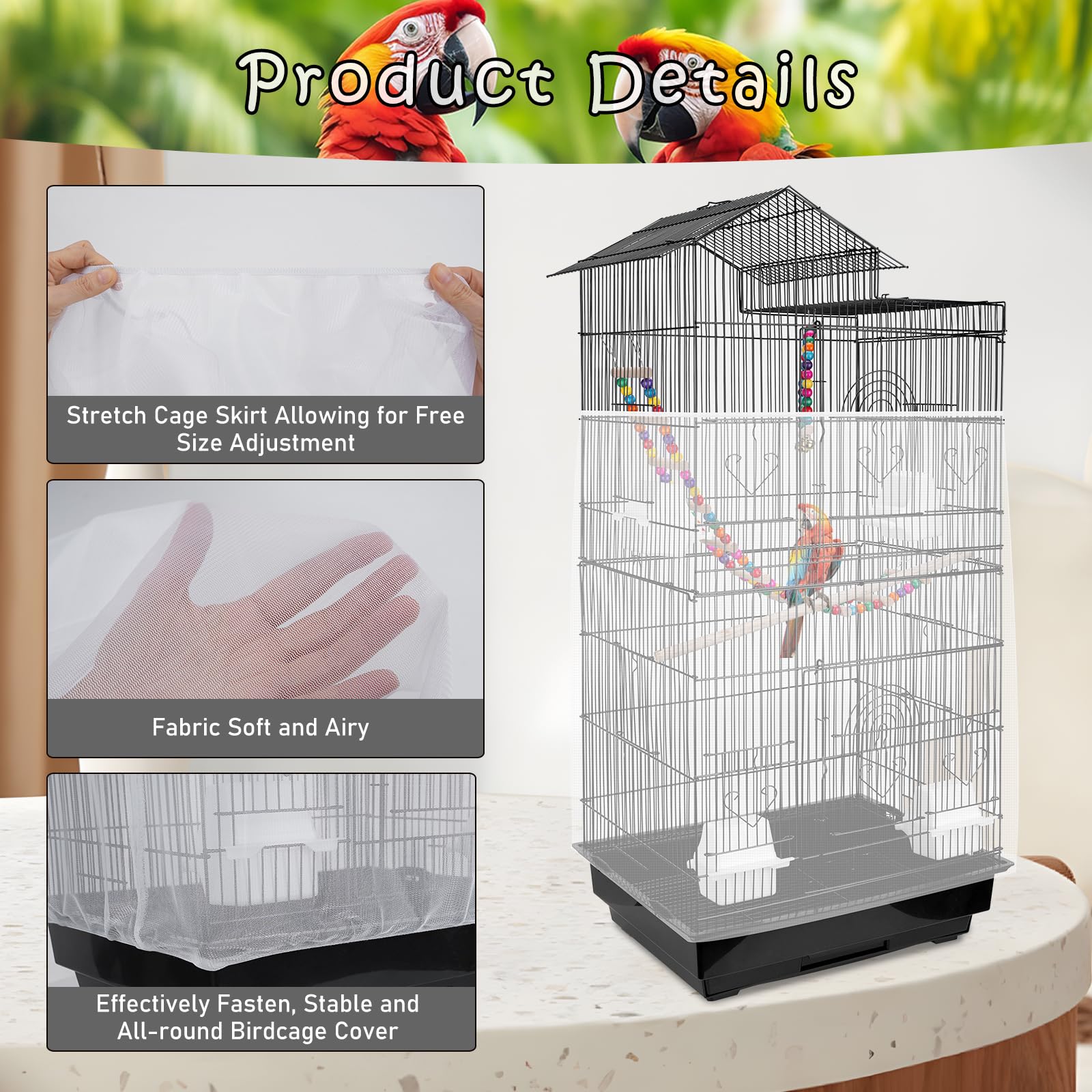 viiwxx breathable mesh detail keeps air flowing for your bird