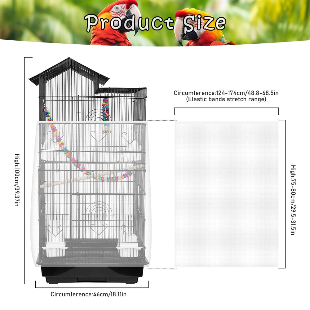viiwxx seed catcher wrapped around cage shows easy setup
