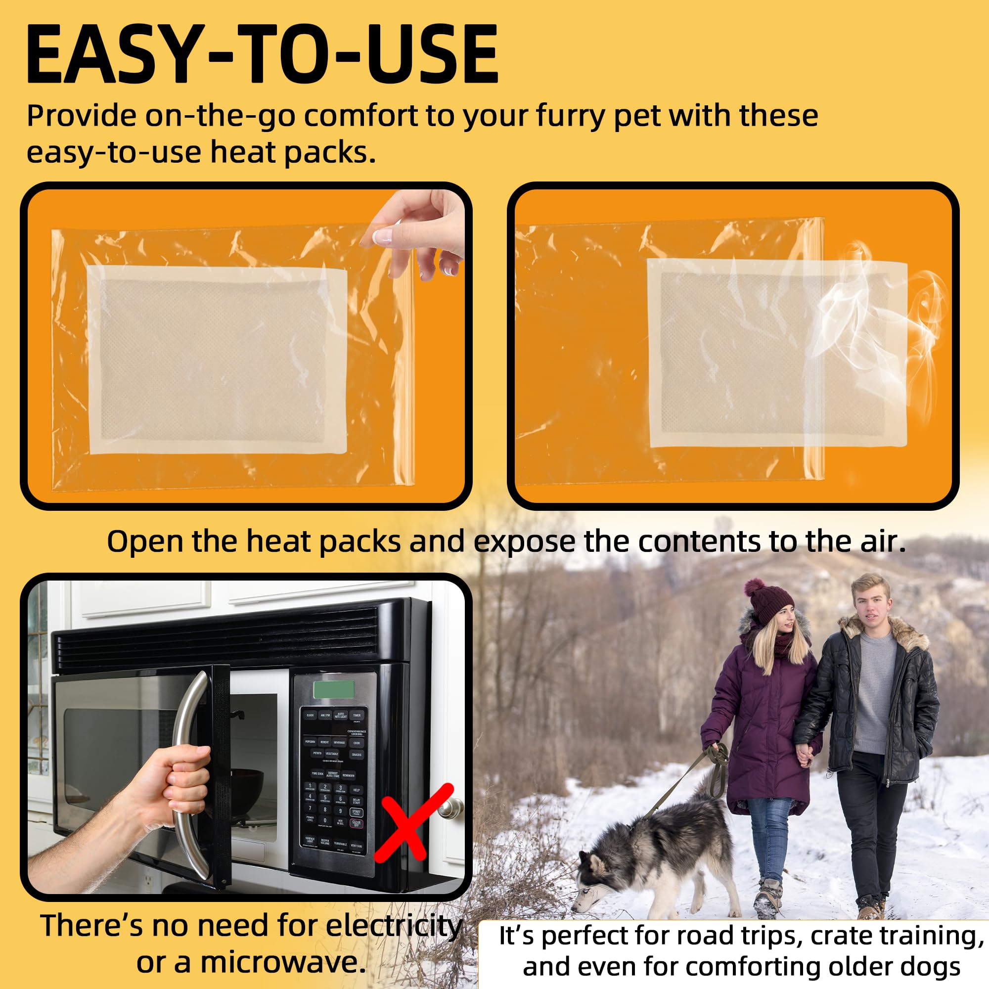 VIKOS heat packs are safe, natural and non-toxic for pets