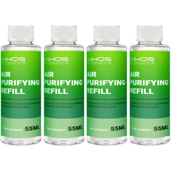 VIKOS cat litter deodorizer lemon refill 55ml four-pack delivering long-lasting odor control.