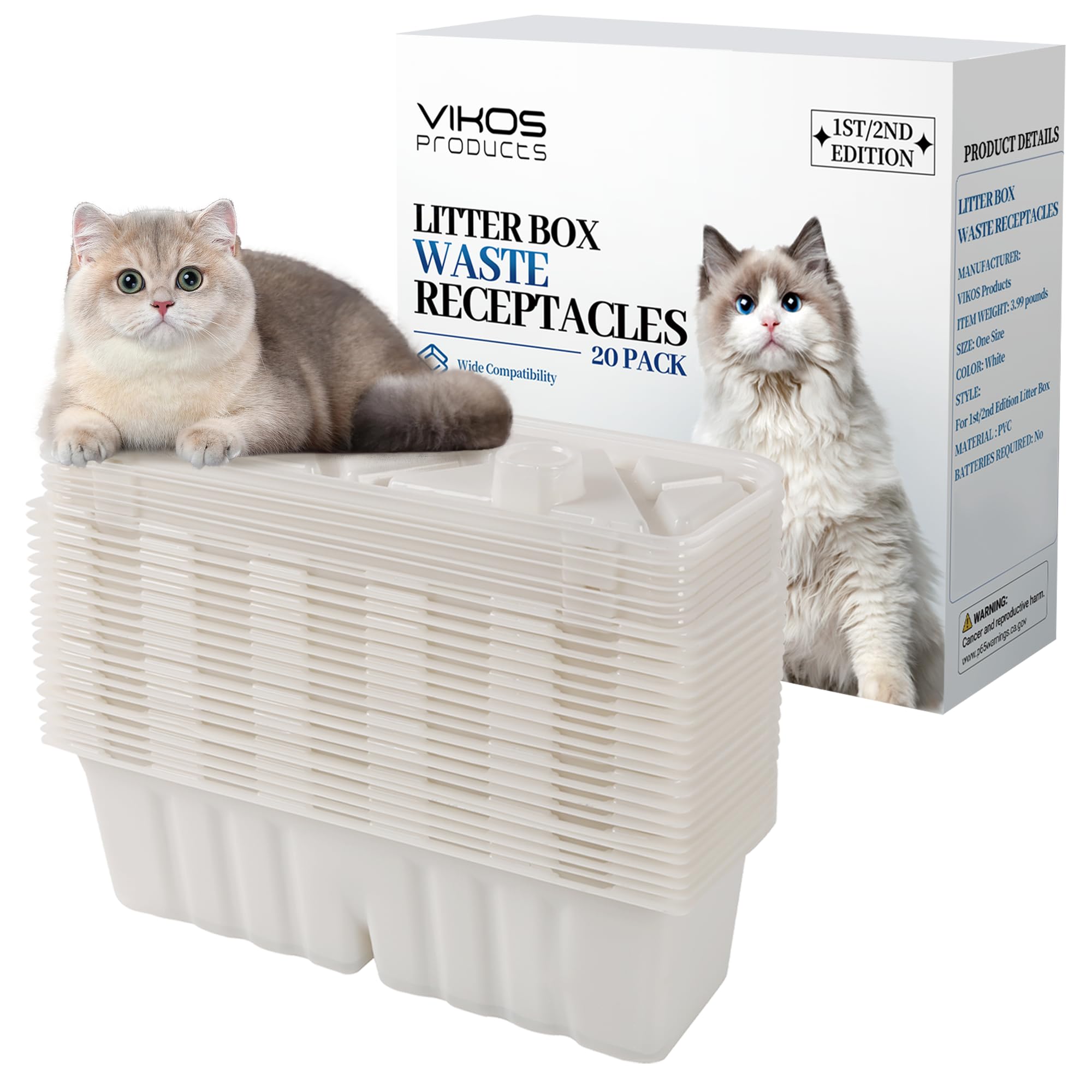 VIKOS Products waste receptacle fits LitterMaid 1st edition for reliable installation.