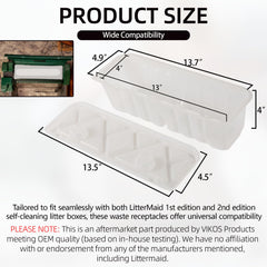 VIKOS Products sealed cover and base trap odors for a fresher litter area.