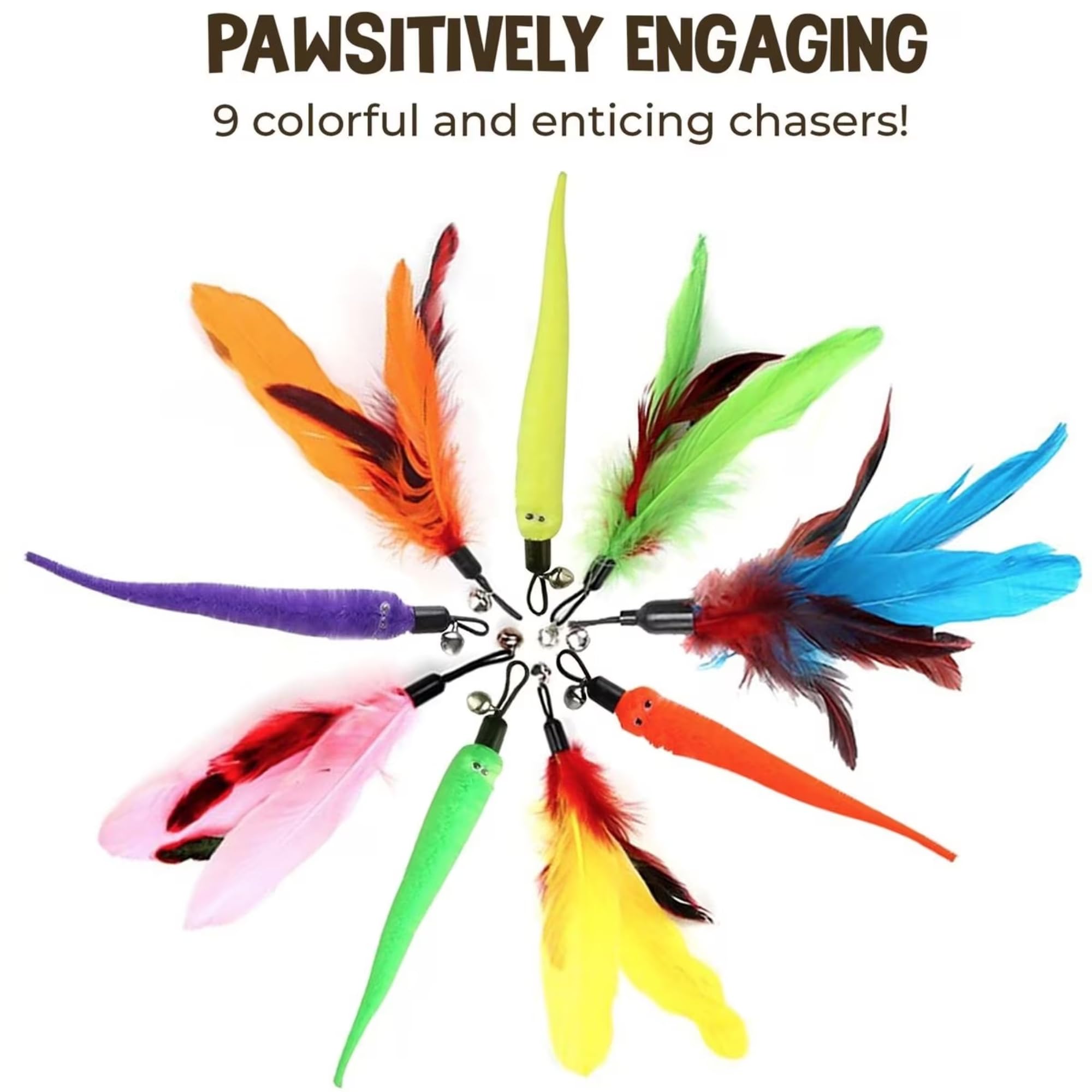 Vila Cat Feather Teaser Wand extended wands invites chase and activity